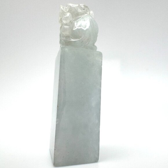 Jade Stone Seal Chop Carving of a Chinese Mythical Beast Foo Dog Vintage #4 - Picture 3 of 8